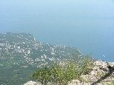 Panorama di Jalta e mare circondante