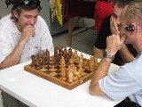 Una partita a scacchi tra gli amatori