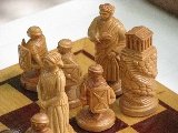 Le figure dello scacchi sono fatte a mano